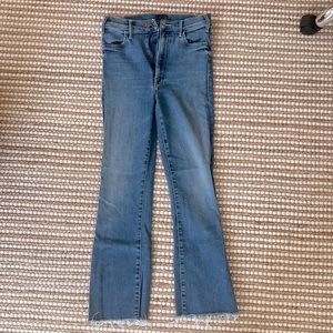Mother Denim hustler ankle fray jeans